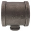 2-1/2" x 2-1/2" x 3/4" Black Reducing Tee