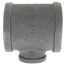 3" x 3" x 1-1/2" Black Reducing Tee