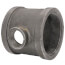 4" x 4" x 1-1/4" Black Reducing Tee