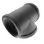 4" x 4" x 1-1/2" Black Reducing Tee
