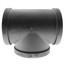 4" x 4" x 1-1/2" Black Reducing Tee