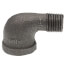 3/4" Female x 1/2" Male Black 90° Street Elbow