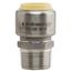 3/4" CTS x 3/4" MNPT 304 Stainless Steel Push-Fit Adapter (Lead Free)