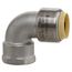 1/2" CTS x 1/2" FNPT 304 Stainless Steel Push-Fit 90-Degree Elbow (Lead Free)