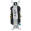 Commercial Grade Duplex Receptacle w/ Self Grounding Clip, Back or Side Wire, 15A, NEMA 5-15R - White (125V)