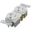 Commercial Grade Duplex Receptacle, 20A, 2P, 3W, Back & Side Wire, NEMA 5-20R - White (125V)