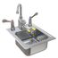 S19-500W Deck Mount Swing-Activated Faucet/Eyewash, w/ Hot and Cold Wristblades, and Right-Side Eyewash, 5.1 gpm