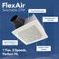 FlexAir Selectable Bathroom Exhaust Fan w/ Louvered Grille (80/100 CFM, 0.6/1.3 Sones)