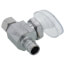 1/2" PEX Crimp x 3/8" OD Comp. Straight Stop Valve, Multi-Turn, Lead Free (Chrome Plated)