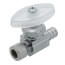 1/2" PEX Crimp x 3/8" OD Comp. Straight Stop Valve, Multi-Turn, Lead Free (Chrome Plated)
