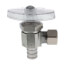 1/2" PEX Crimp x  3/8" OD Comp. Angle Stop Valve, Multi-Turn, Lead Free (Chrome Plated)
