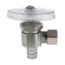 3/8" PEX Crimp x  3/8" OD Comp. Straight Stop Valve, Multi-Turn, Lead Free (Chrome Plated)