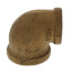 1/2" x 3/8" FIP Brass 90-Degree Reducing Elbow (Lead Free)