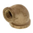 3/4" x 3/8" FIP Brass 90-Degree Reducing Elbow (Lead Free)
