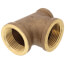 1" x 1/2" x 1" Reducing Brass Tee (Lead Free)