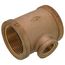 1-1/4" x 1-1/4" x 1/2" Reducing Brass Tee (Lead Free)
