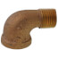 3/8" Brass 90 Deg Street Elbow, Lead Free (Threaded)
