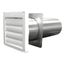 4" PML320 Plastic Multi Louvered Wall Vent Hood for Side Wall Venting