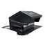 10" GRV824 Roof Cap w/ Flush Tail, Flapper, & Screen (Black)