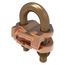 Grounding Connector, Cable To Rod Or Pipe, 2/0 Awg (Sol) -250 Kcmil, 1/2"-3/4" Pipe, 7/8"-1" Rod
