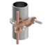 Grounding Connector, Conductor To Water Pipe, 4-4/0 Awg, 2-1/2" - 3-1/2" Pipe , 3/8" Stud
