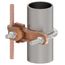 Grounding Connector, Conductor To Water Pipe, 4-4/0 Awg, 2-1/2" - 3-1/2" Pipe , 3/8" Stud