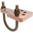 2-1/2"- 3-1/2" IPS Mechanical Grounding Connector, For 2 Hole Lug to Pipe or Rod, GAR3904TC