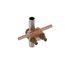 Grounding Connector, Cable To Rod Or Pipe, 4 Awg (Sol)-2/0 Awg (Str), 3/8" Pipe, 5/8"-3/4" Rod