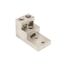 Al Universal Terminal, 3 Conductor, 2 Hole, #2 Awg Str-600 Kcmil, 3/8" Stud, 1.38" Spacing