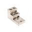 Al Universal Terminal, 4 Conductor, 2-Hole, #2 Awg Str-600 Kcmil, 3/8" Stud, 1.38" Spacing