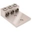 Al Universal Terminal, 3 Conductor, #6 Awg Str-350 Kcmil, 2-Hole, 1/2" Stud, 1.75" Spacing