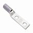 YAZ Series 2-Hole Cu Compression Lug, 350 kcmil, Long Barrel, 3/8" Stud, 1" Hole Spacing, Tin-Plated (Red)