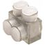 UNITAP Aluminum Multi-Tap Connector, Clear Insulated, 2 Port, 1 Sided Entry, 14-2/0 AWG, Al/Cu Rated