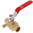 1/2" Sweat Full Port Forged Brass Ball Valve w/ Bleeder (Lead Free)