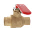 1/2" Sweat Full Port Forged Brass Ball Valve w/ Bleeder (Lead Free)