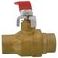 3/4" Sweat Full Port Forged Brass Ball Valve w/ Bleeder (Lead Free)