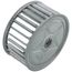 Galvanized Steel CW Blower Wheel (3-13/16" Diameter x 1-7/8" Width, 1/4" Bore)