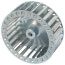 Galvanized Steel Single Inlet Blower Wheel, CCW (4" Diameter x 1" Width, 5/16" Bore)