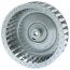 Steel Blower Wheel, CCW (4" Diameter x 1" Width, 1/4" Bore)
