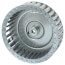 Stainless Steel Blower Wheel (4" Diameter, 3/8" Bore, CW)