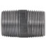 1" x 2" Schedule 80 Heavy Duty Seamless Black Nipple