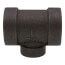 1" x 1" x 1/2" Extra Heavy Black Reducing Tee