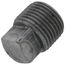 3/8" Black Steel Square Head Solid Pipe Plug