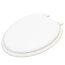 White Standard Molded Wood Seat, Elongated Closed Front w/ Cover