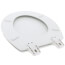 Deluxe Molded Wood Round Toilet Seat w/ Heavy Duty Plastic Hinge - White