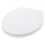 Deluxe Molded Wood Round Toilet Seat w/ Heavy Duty Plastic Hinge - White