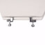 Deluxe Molded Wood Round Toilet Seat w/ Chrome Hinge - White