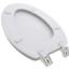 Deluxe Molded Wood Elongated Toilet Seat w/ Heavy Duty Plastic Hinge - White