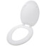 Deluxe Molded Wood Elongated Toilet Seat w/ Heavy Duty Plastic Hinge - White