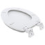 EZ Close Deluxe Molded Wood Toilet Seat w/ Elongated Closed Front - White